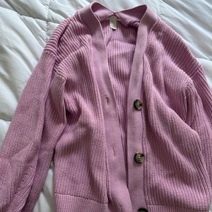 H&M chunky pink cardigan